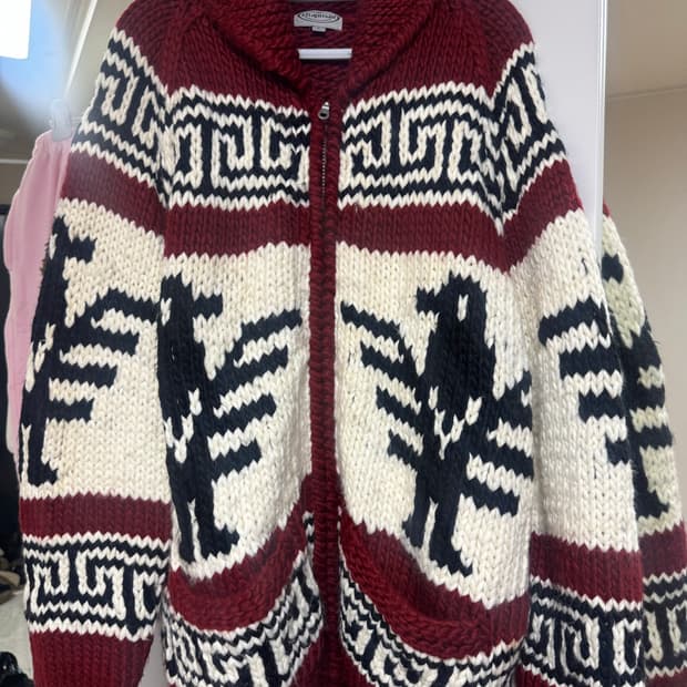 레드 노르딕 니트집업