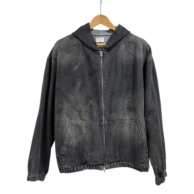 더티워싱 후드 블랙