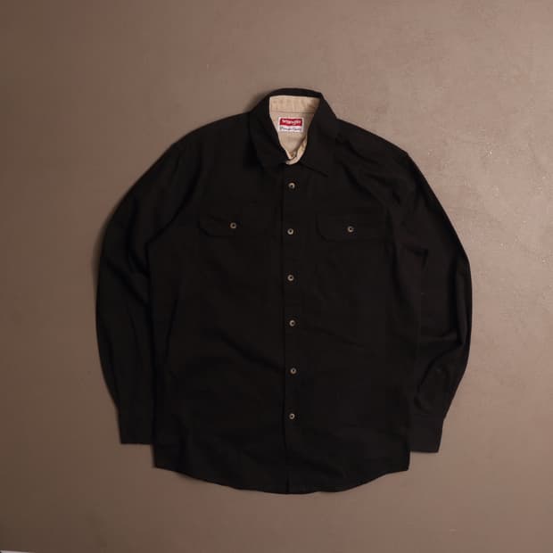 랭글러 코튼 워크셔츠 블랙 A1587