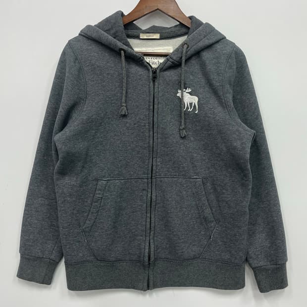 아베크롬비 순록 차콜그레이 후드집업 