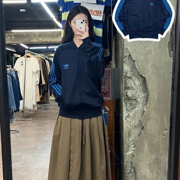 아디다스 슈퍼스타 져지 네이비 블루 100 #csz3840