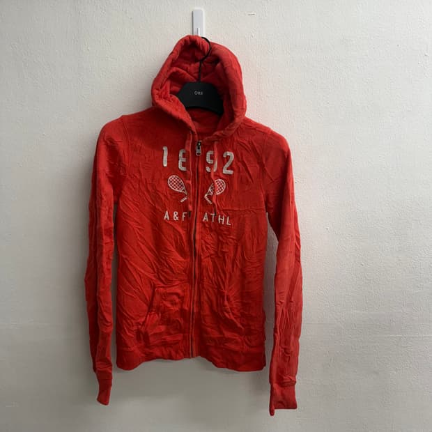 아베크롬비 레드 후드집업 (S)