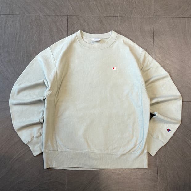 챔피온 정품 리버스위브 민트 스웻 셔츠 