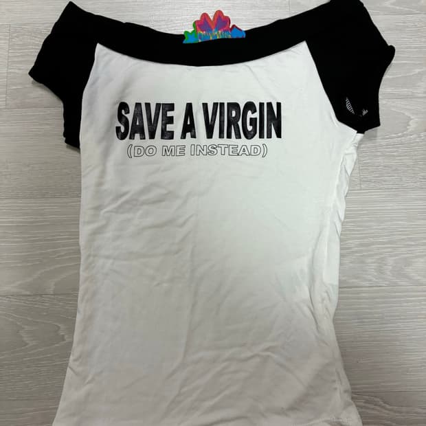 Omighty 오마이티 save a virgin 티셔츠