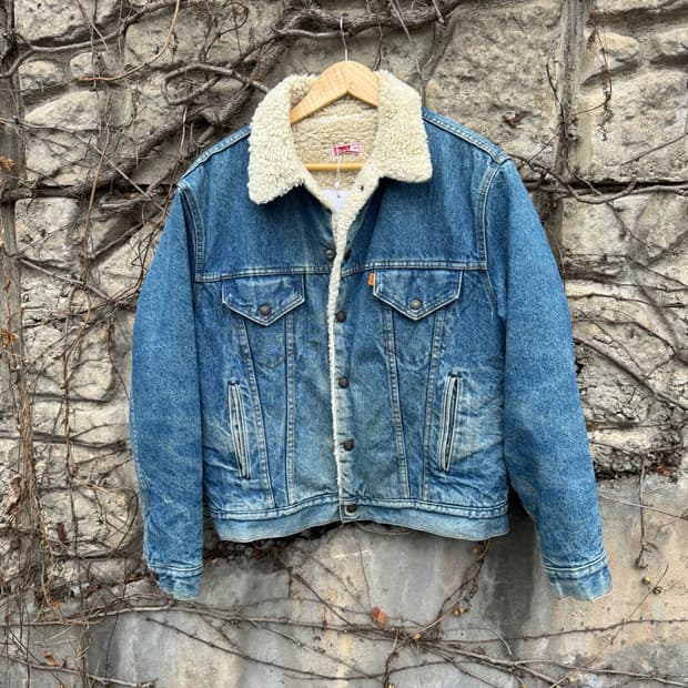 70s 리바이스 빈티지 쉐르파 데님 트러커 자켓 44