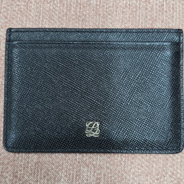 루이까또즈 남녀공용 카드지갑 명합지갑 블랙레더