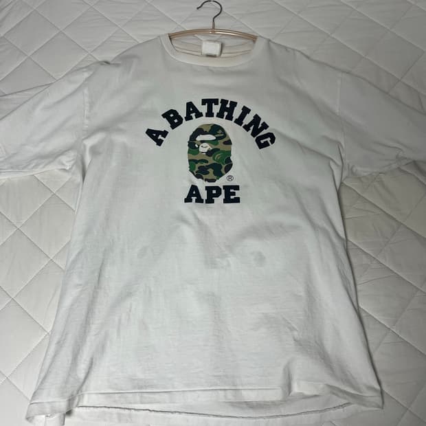 [2XL]베이프 카모 로고 반팔