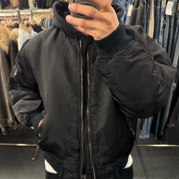 M)USA BUSTER 빈티지 블랙 MA-1 항공점퍼