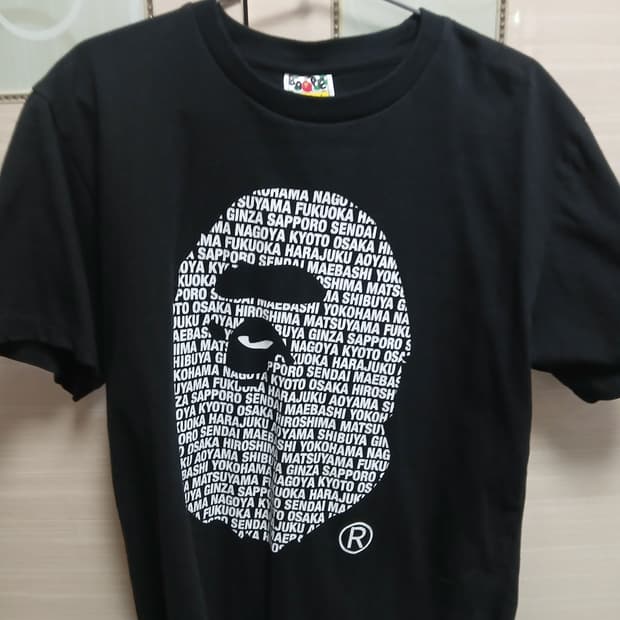 베이프 제팬 에이프 헤드 티셔츠 블랙 