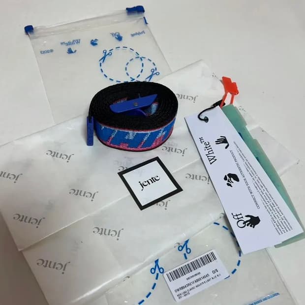 오프화이트 뉴 로고 클래식 인터스트리얼 라이트 벨트