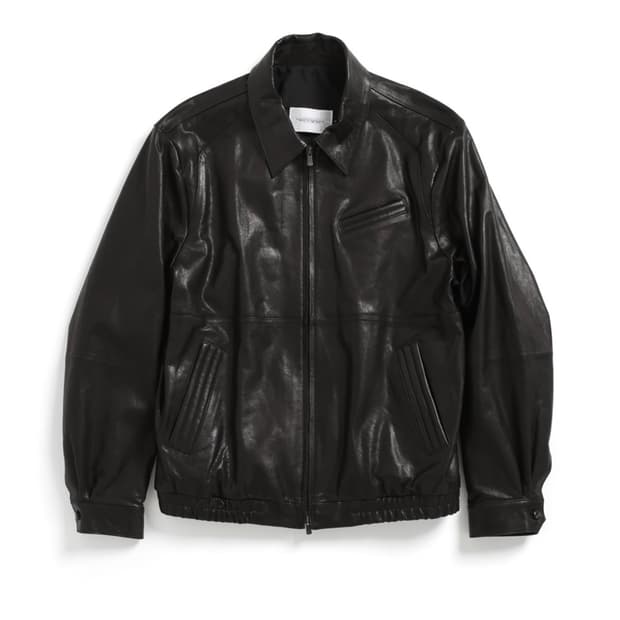 구매)해칭룸 스티치 볼륨 레더자켓 블랙 4사이즈