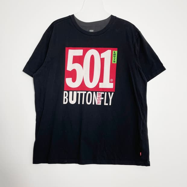 D2 리바이스 501그래픽 크루넥 반팔 티셔츠 XL사이즈