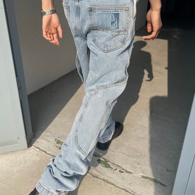 MPa CALF POCKET PANTS(STEEL BLUE) L