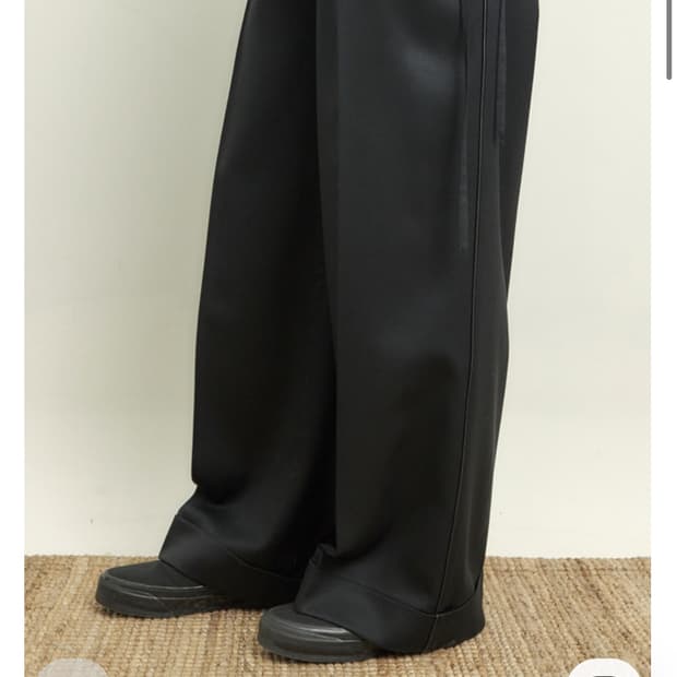 [S]유스 스트링 와이드 팬츠 블랙