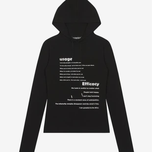 [러브이즈트루] long hood tee(블랙)
