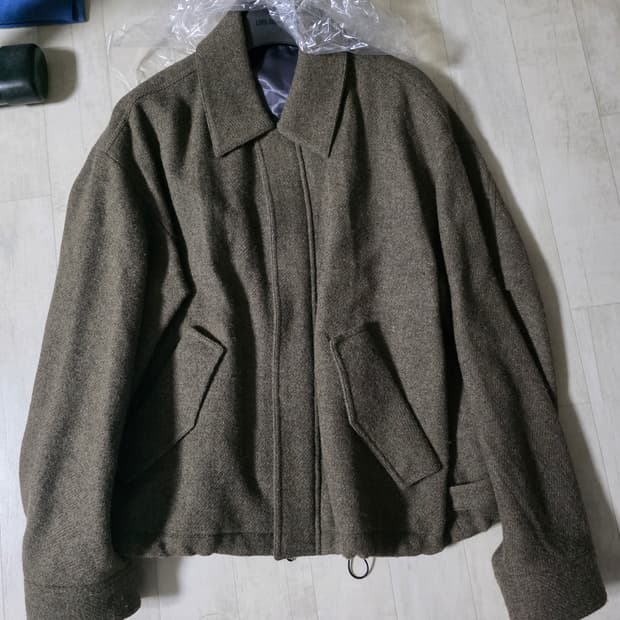 포커페이스 해리스 트위드 오버사이즈 블루종 48