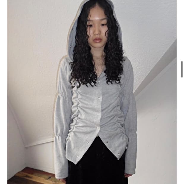 텍스쳐서울 후드 셔링 가디건 hoodie shirring cardigan