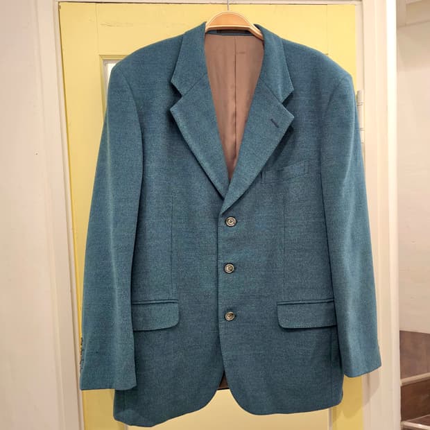 90's Daniel Cremieux 청록 캐시울 자켓