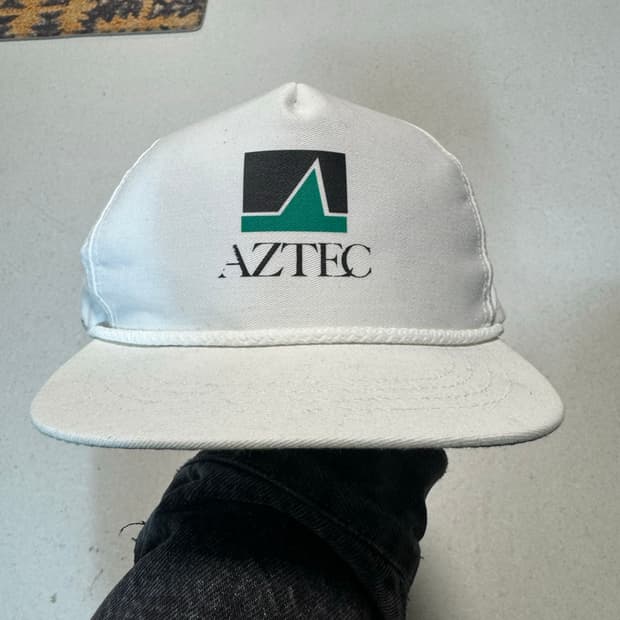 아즈텍 빈티지 스냅백 made in usa 화이트 볼캡 트러커캡 모자