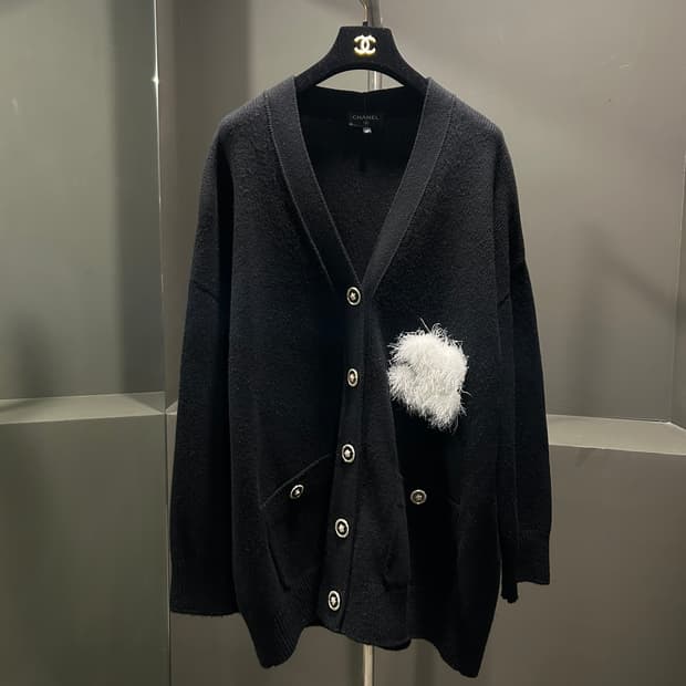 샤넬 터키헤어 캐시미어 가디건