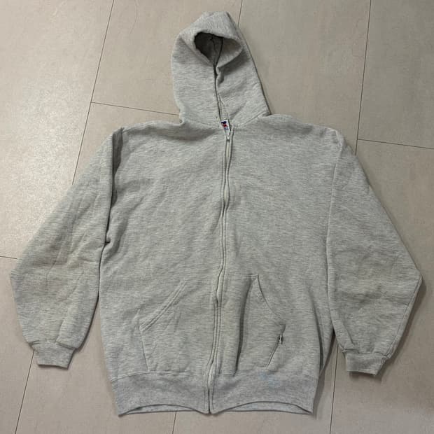 [XL] 90s 러셀 USA 후드집업 라이트그레이