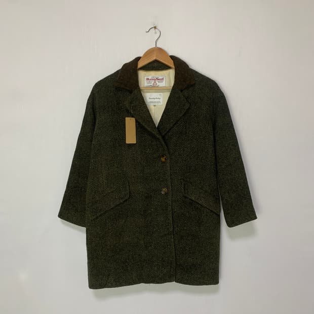Harris Tweed 해리스 트위드 하프 코트 자켓 빈티지 남녀공용 M