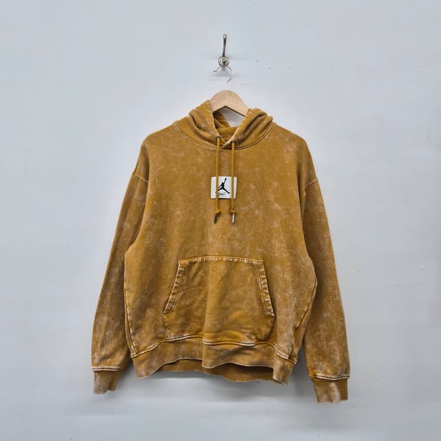 나이키 에어조던 에센셜 풀 오버 워시드 후드티 옐로우 남성 2XL