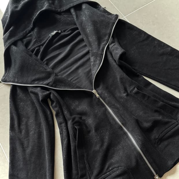 Tornado Mart 워싱 터틀넥 하이넥 투웨이 후드집 업 락시크 펑크