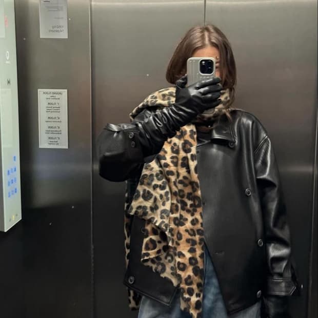 호피 머플러 폭:65 길이:170