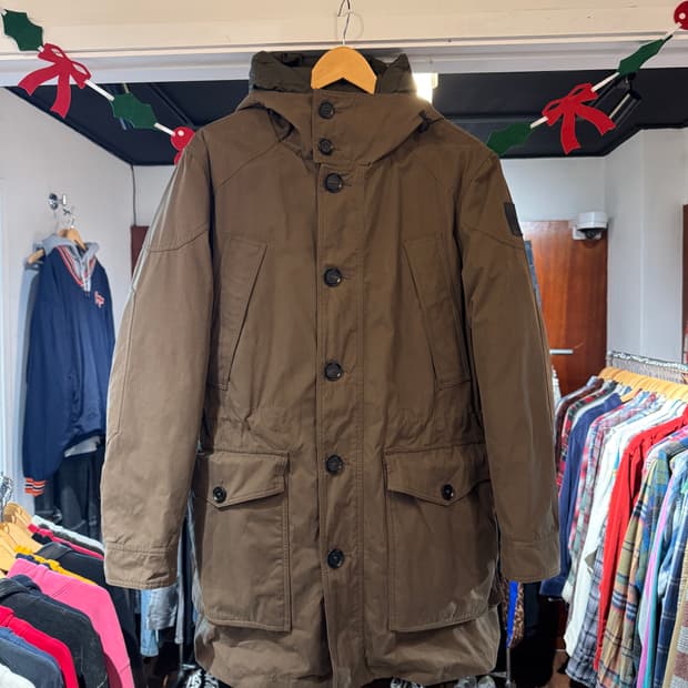 벨스타프 밀리터리 자켓 내피 덕다운 패딩 새상품 M