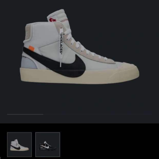 나이키 오프화이트 블레이저 미드 정품 270mm (황금 사이즈)