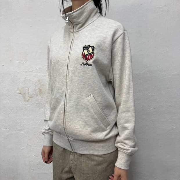 아비렉스(AVIREX) 멜란지 코튼 양면 US.NAVAL 패치 로고 집업