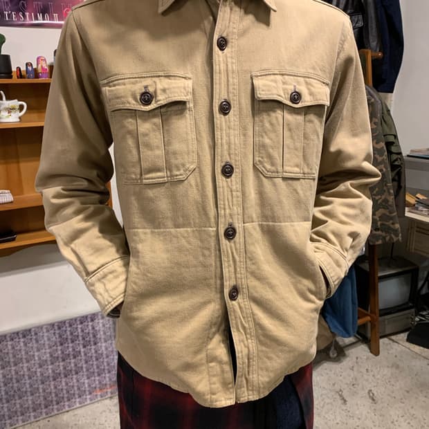 할리우드랜치마켓 베이지 패치워크 체크 자켓