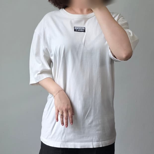 [프립]아디다스 오리지널스 트레포일 더블 로고 반팔 티셔츠 (아이보리)