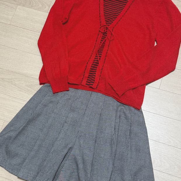 귀여운 체크 반바지