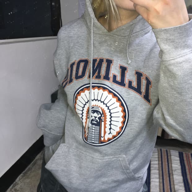 투티/0281 white mountain 기모 후드티 일리노이스