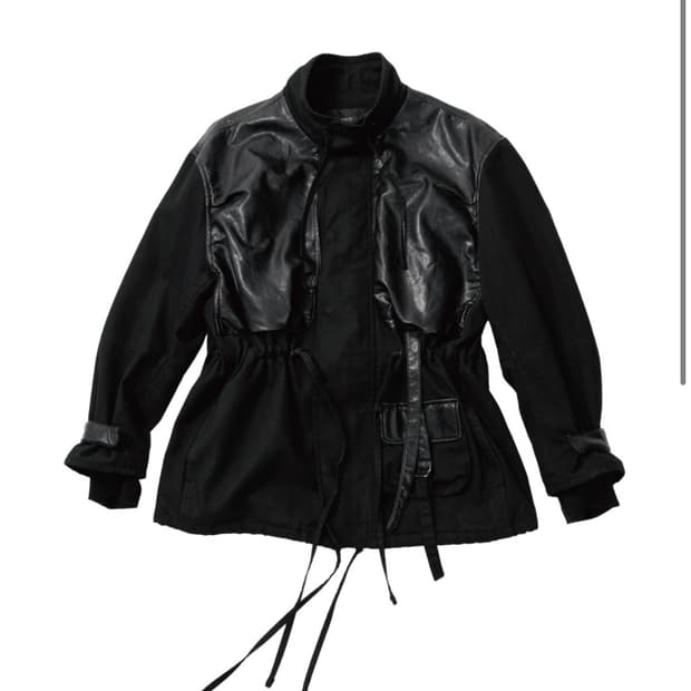 ETCE 스트랩 레더 필드 자켓