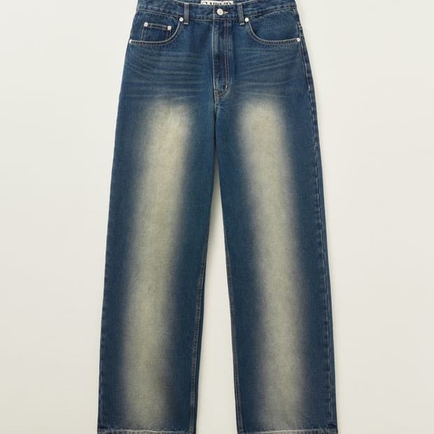 세터Satur 브루클린 뉴트로 와이드 워시드 데님 팬츠 S