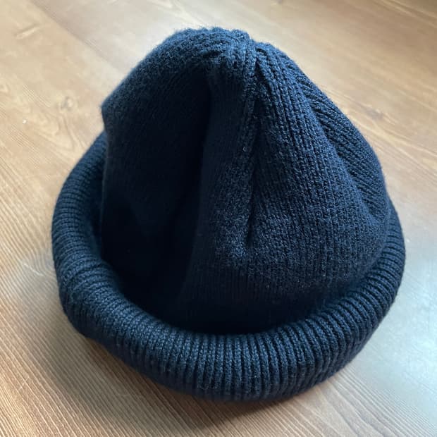 os RACAL ROLL KNIT 비니 네이비