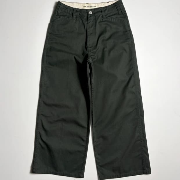 THE SHINZONE 베이직 미니멀 딥그린 치노 팬츠 R2063
