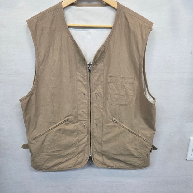 셔터 브러쉬드 리버시블 코튼 조끼 L