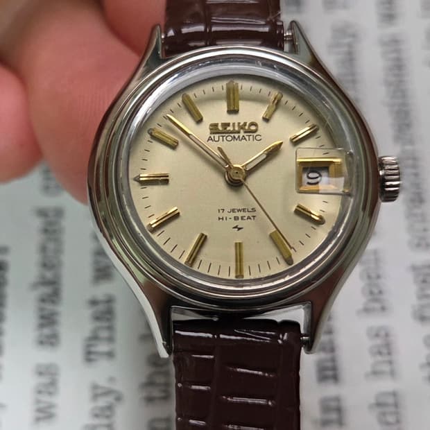 레어] 빈티지 세이코 고진동 하이비트 샴골판 여성용 오토매틱 