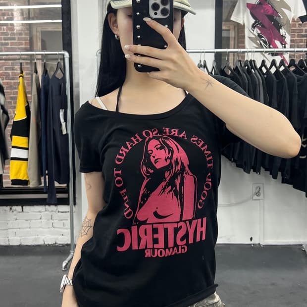 히스테릭 글래머 히스걸 티셔츠