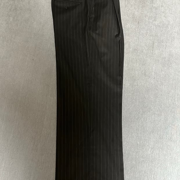 주앙옴므 핀 스트라이프 와이드 트라우저 (블랙) M 판매