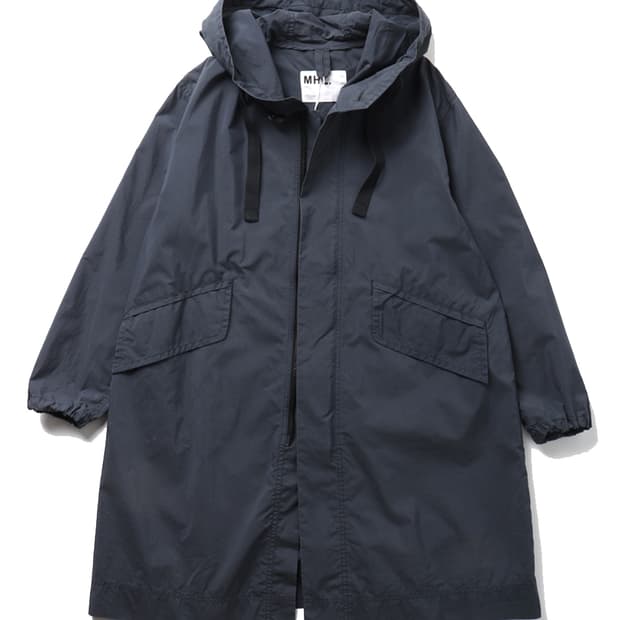 MHL. Super Fine Cotton Nylon Hooded Coat