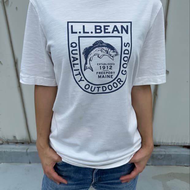 L.L.Bean 엘엘빈 피싱 그래픽 오가닉 코튼 반팔 티셔츠