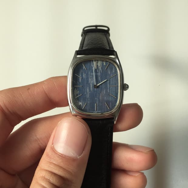 70s seiko chariot blue stripe dial