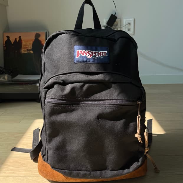 잔스포츠 90s 빈티지 스웨이드 바텀 백팩