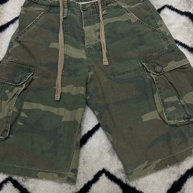 [33]지스타로우 카모 코튼 히프팬츠