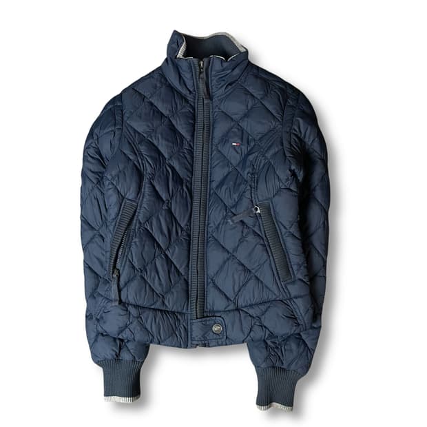 타미힐피거 네이비 퀄팅 경량 패딩 S